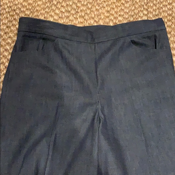 Oscar de la Renta denim wide leg trouser pant - Picture 2 of 5